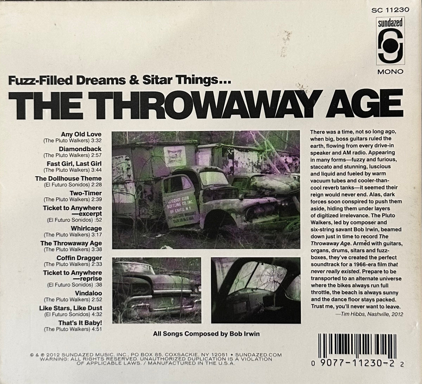 Bob Irwin & The Pluto Walkers - The Throwaway Age (CD)