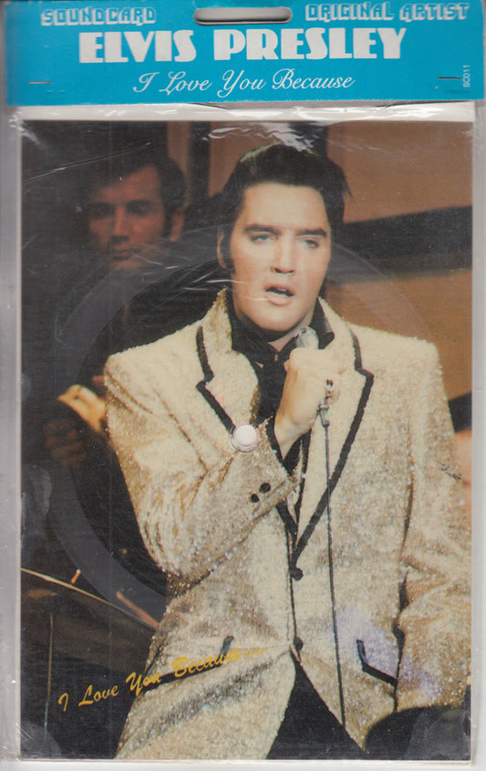 Elvis Presley : I Love You Because (Flexi, 5", Shape, S/Sided, Card, Pic, Pos)