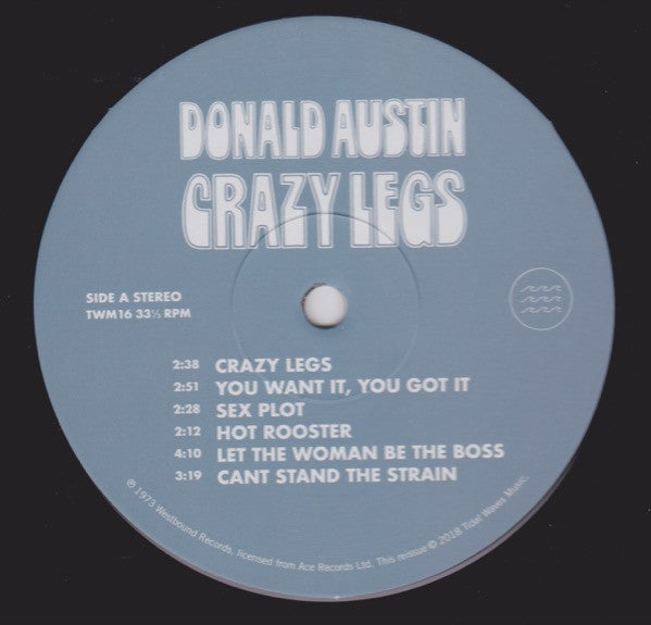Donald Austin : Crazy Legs (LP, Album, Ltd, RE)