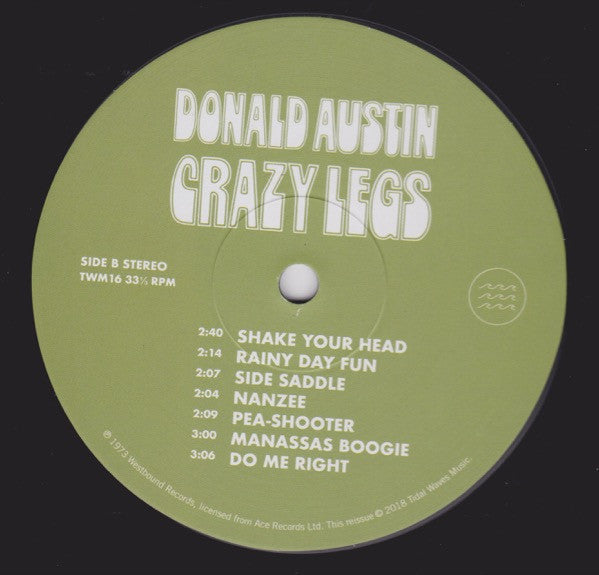 Donald Austin : Crazy Legs (LP, Album, Ltd, RE)