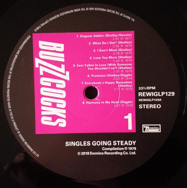 Buzzcocks : Singles Going Steady (LP, Comp, RE, RM)