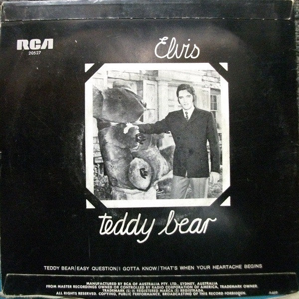 Elvis Presley : Teddy Bear (7", EP, Mono, RE)
