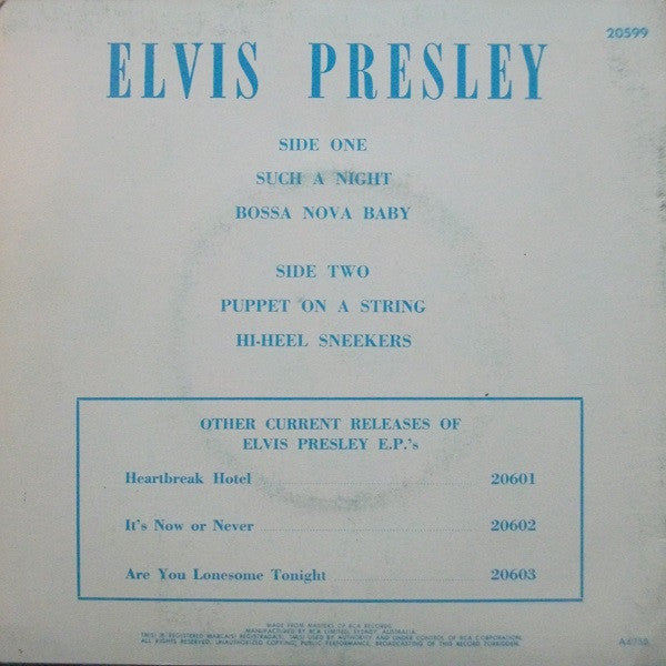 Elvis* : Such A Night (7", EP)