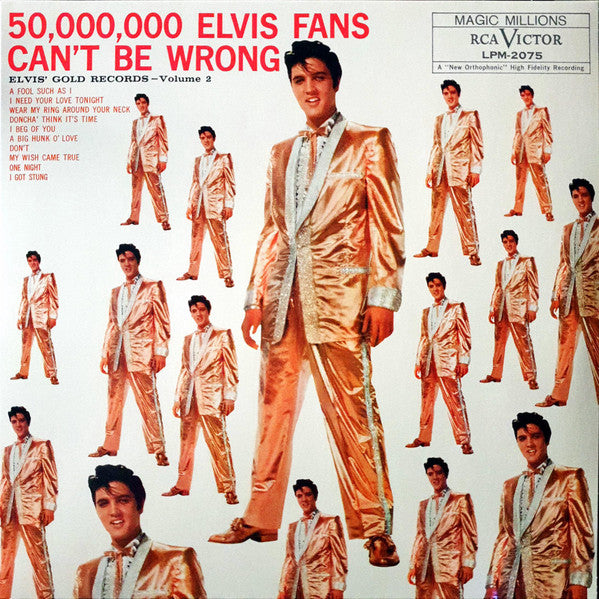 Elvis Presley : 50,000,000 Elvis Fans Can't Be Wrong - Elvis' Gold Records Volume 2 (LP, Comp, RE)