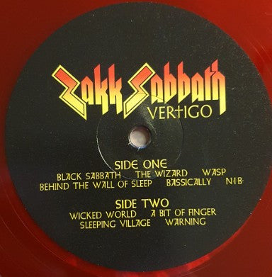 Zakk Sabbath : Vertigo (LP, Album, Ltd, Red)