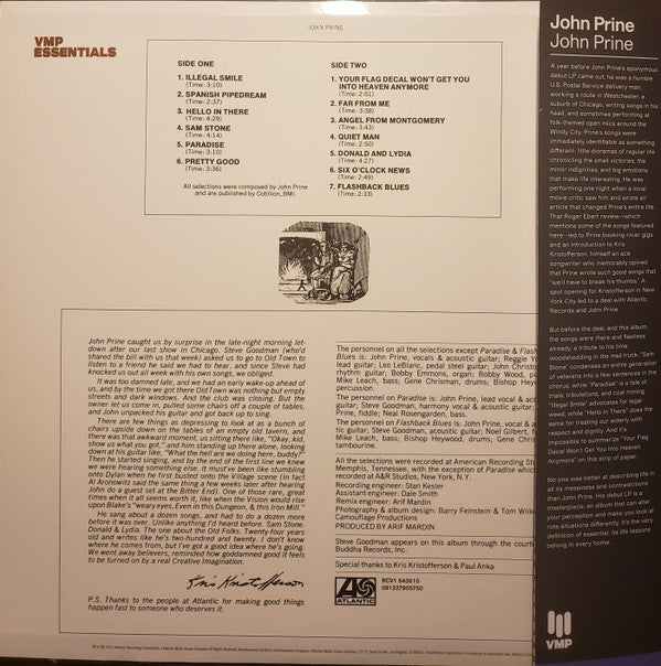 John Prine : John Prine (LP, Album, Club, RE, RM, Ora)