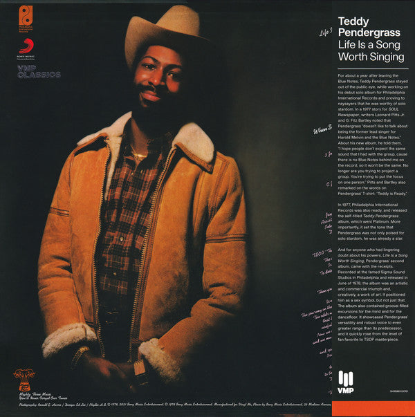 Teddy Pendergrass : Life Is A Song Worth Singing (LP, Album, Club, RE, 180)