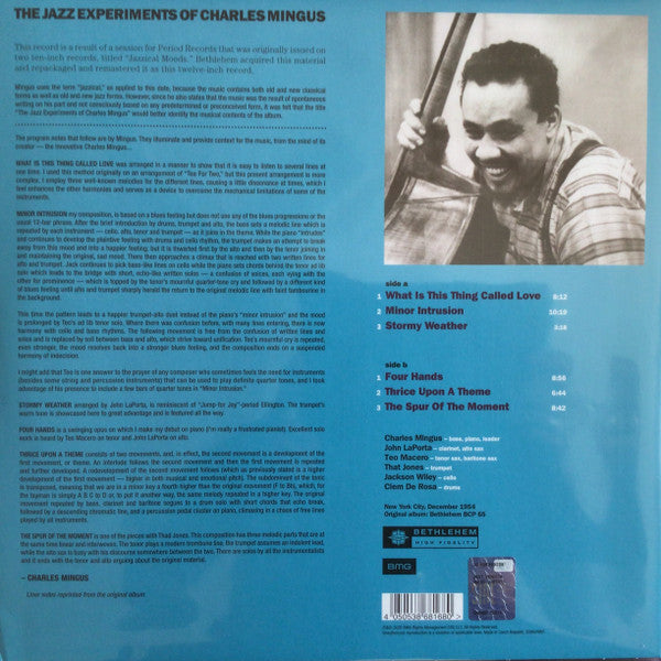 Charles Mingus : The Jazz Experiments Of Charles Mingus (LP, Comp, RE, 180)
