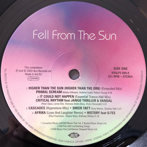 Bob Stanley And Pete Wiggs : Fell From The Sun (Downtempo And After Hours 1990-91) (2xLP, Comp)