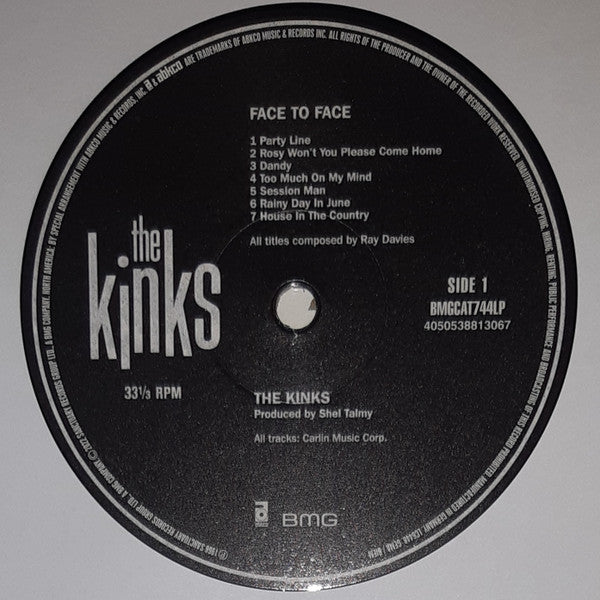 The Kinks : Face To Face (LP, Album, RE, Hea)