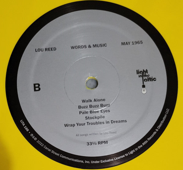 Lou Reed : Words & Music, May 1965 (LP, Album, Yel)