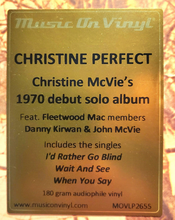 Christine Perfect : Christine Perfect (LP, Album, RE, 180)