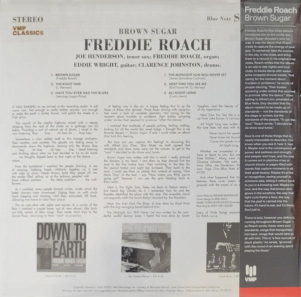 Freddie Roach : Brown Sugar (LP, Album, Club, RE, 180)