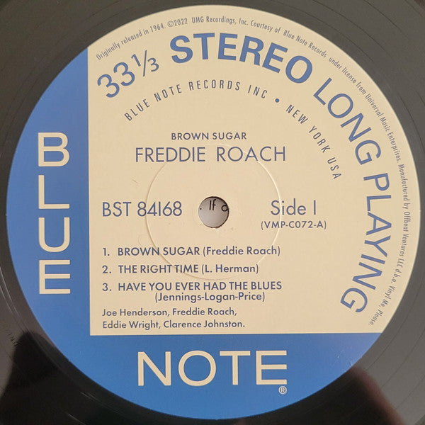 Freddie Roach : Brown Sugar (LP, Album, Club, RE, 180)
