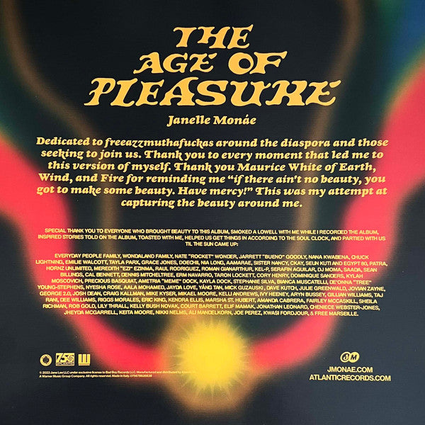 Janelle Monáe : The Age Of Pleasure (LP, Album, Ora)