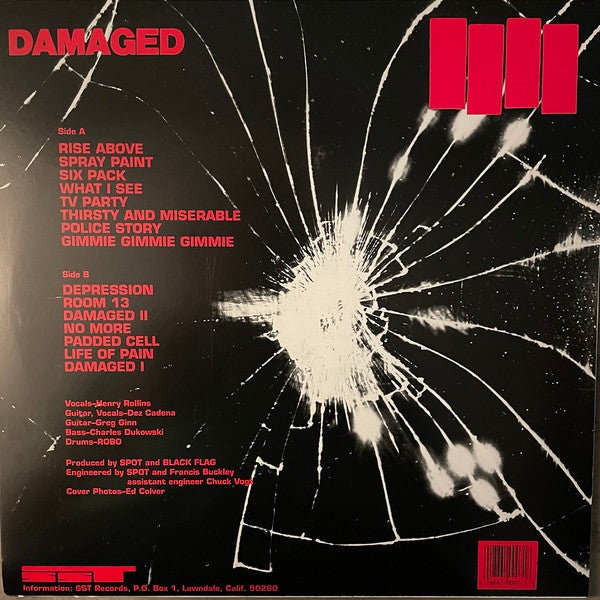 Black Flag : Damaged (LP, Album, RP)
