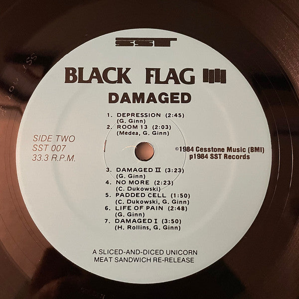 Black Flag : Damaged (LP, Album, RP)