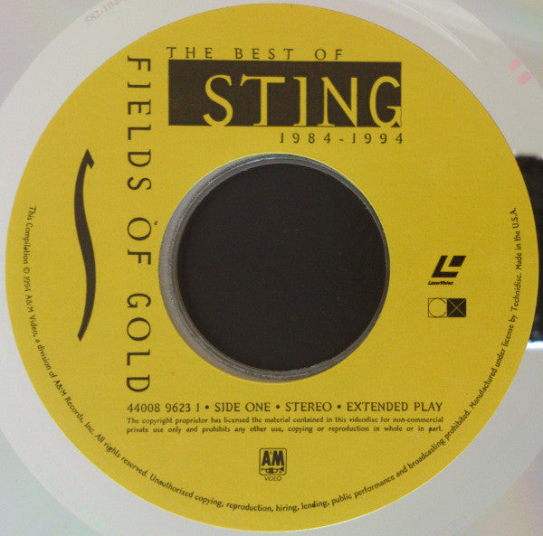 Sting : Fields Of Gold: The Best Of Sting 1984-1994 (Laserdisc, 12", Comp, NTSC, Ext)