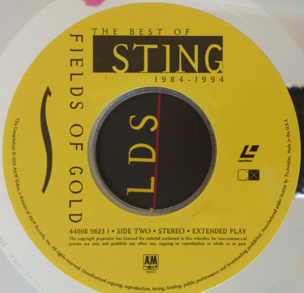 Sting : Fields Of Gold: The Best Of Sting 1984-1994 (Laserdisc, 12", Comp, NTSC, Ext)