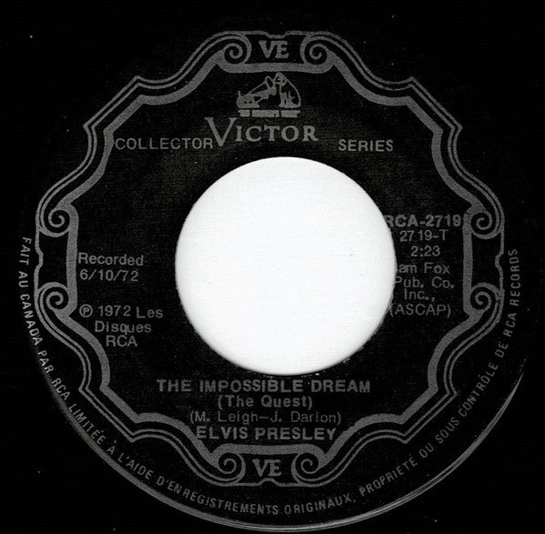 Elvis* : You Gave Me A Mountain (7")