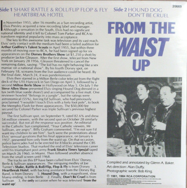 Elvis Presley : From The Waist Up (7", EP)